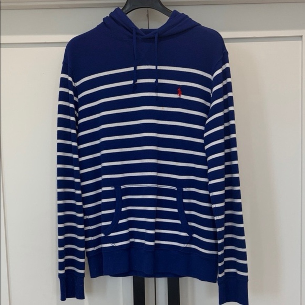 Ralph Lauren Royal Blue Long Sleeve Hooded Shirt